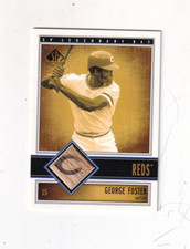 2002 GEORGE FOSTER UPPER DECK SP LEG.CUTS GU BAT RELIC CINCINATTI REDS