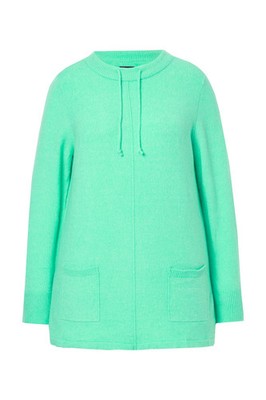 Ulla Popken Damen große Größen Pullover Stehkragen Kordel Taschen Langarm 835711