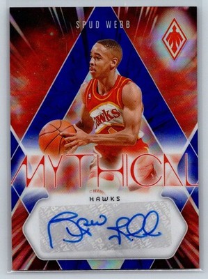 2023-24 Panini Phoenix - Mythical Autographs Spud Webb #MA-SWB Blue /25 (AU)