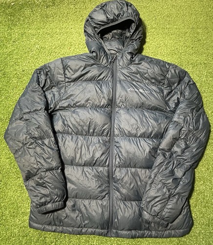 Eddie Bauer Jacket EB 650 Down Puffer CirrusLite Blue Hooded Zip Men Large