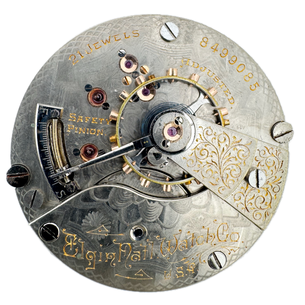 Antique 18s 1900 Elgin 21J Mechanical Railroad Pocket Watch Movement 181 Runs