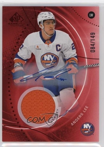 2025-26 Upper Deck SP Game Used Red Auto Jersey 84/149 Anders Lee #119