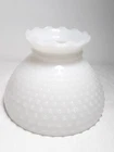 Vtg White Milk Glass Hobnail Lamp Shade Hurricane 7.75"/8" Fitter