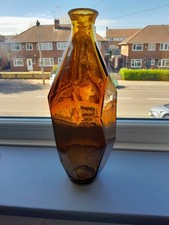 Irregular Shape Heavy Glass Vase Coloured Brown Home Decor