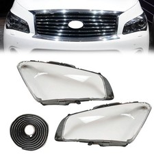 For Infiniti Qx56qx80 2011-2014 A Pair Lhrh Headlight Lens Coversealant Glue
