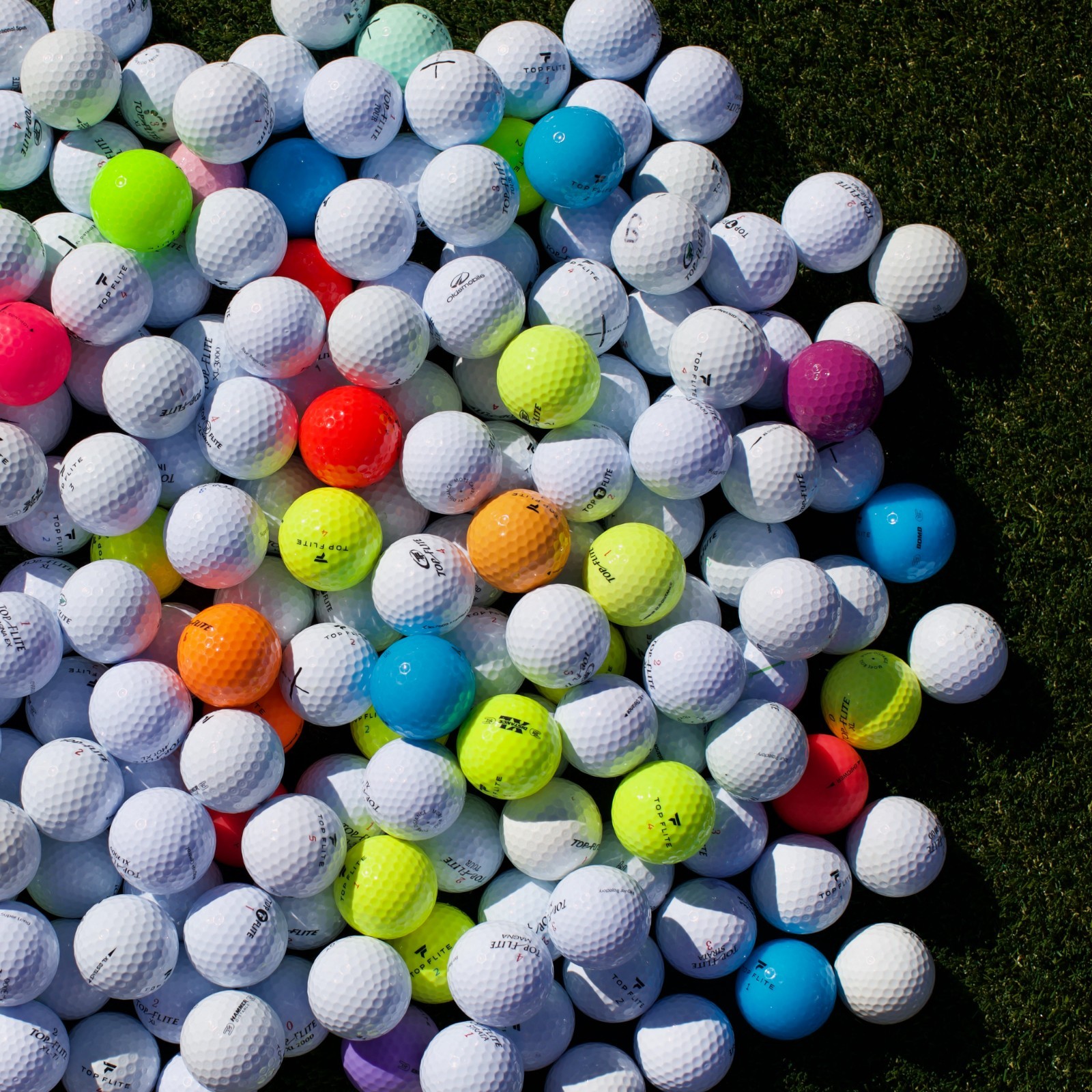 100 Top Flite Used Golf Balls Near Mint 4A / 5A Quality FREE SHIPPING