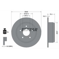 Textar 2X Bremsscheibe Hinten Ø305 Mm Voll FüR Jeep Grand Cherokee II WJ WG