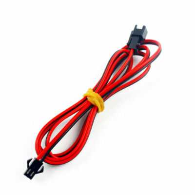 0.5 Meter (1/2M) 2-Pin DC Extension Cable - Female To Male Plug, 12V-24V, Red & Black Wires