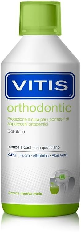 Vitis Mouthwash for Braces 500ml Antibacterial Protective Oral Care Rinse