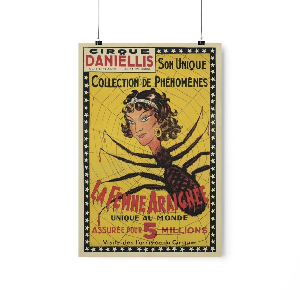 Spider Women Circus Sideshow Poster, French Poster Paris, Wall Art Print - Image 3 of 4