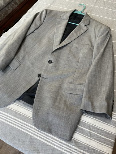 Brooks Brothers Gray Suit 44S Madison Prince of Wales Plaid Wool Mohair 36x30 - Picture 3 of 24