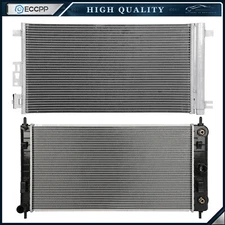 Aluminum Radiator & AC Condenser Cooling Kit For 2008-2012 Chevrolet Malibu