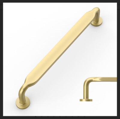 Amerdeco 10 Pack Brushed Gold Cabinet Pulls 5 Inch(128MM) Hole Centers Kitchen