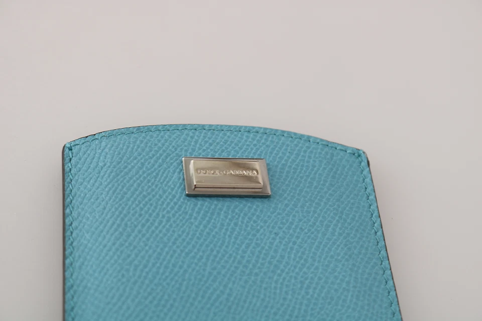 Funda para teléfono Dolce & Gabbana calcetín de cuero azul claro universal PVP $200 Foto 4 de 4