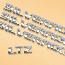 3D Side Door Emblem For Silverado 1500 2500 LT LTZ Tailgate Badge Chrome Letter