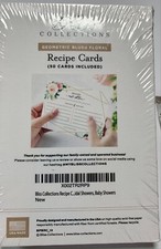 4" x 6โ Bliss Collections Geometric Blush Floral Recipe Cards 50 CT Made in USA