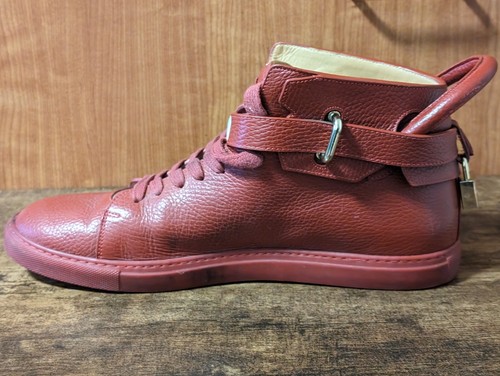 SCARPE BUSCEMI 100MM PELLE ROSSA MADE IN ITALY 46EU - Foto 5 di 18