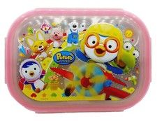 PORORO Pink Stainless Steel Lunch Tray 5 Compartments Food Snack Plate Box Kids