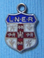 Vintage LNER London North Eastern Railway England shield sterling charm