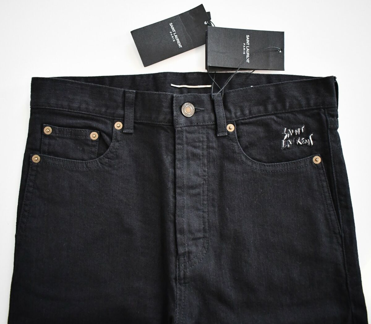 🆕️ SAINT LAURENT D14 M/SL-LW Black SLIM Skinny Fit LOW 🆕️ SAINT LAURENT D14 M/SL-LW Black SLIM Skinny Fit LOW