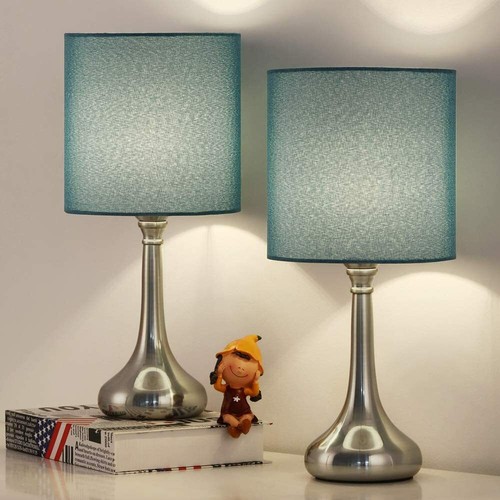 Set of 2 Bedside Table Lamps Nightstand Lamps , Modern Desk Lamp for