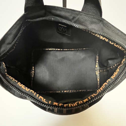 FENDI Nylon Handbag Tote Bag Black Logo Authentic Rank AB From Japan #400 - 第 17/24 張圖片