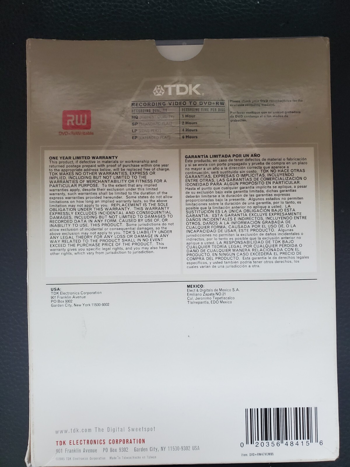 TDK DVDRW 4 Pack of 4.7GB Rewriteable DVD Blank Discs eBay