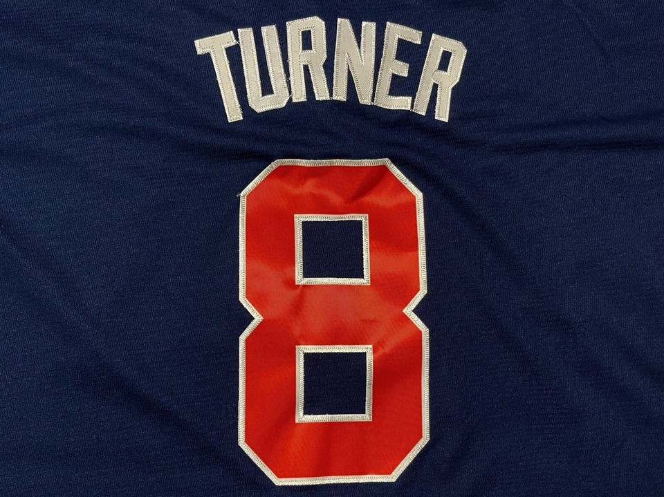 Men’s 2023 Trea Turner Blue World Baseball Classic Player Jersey, Large