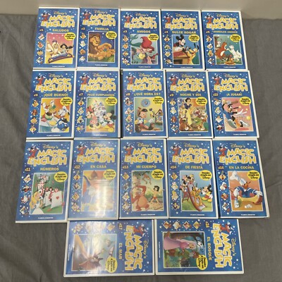 Disney's Magic English Vhs Tape Set Volumes 1-17 Free Shipping