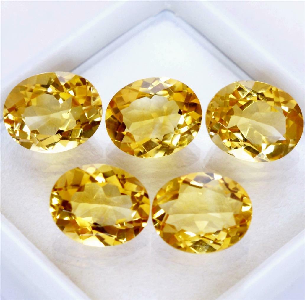 Wholesale 11x9mm Oval Facet Natural Citrine Loose Calibrated Gemstones