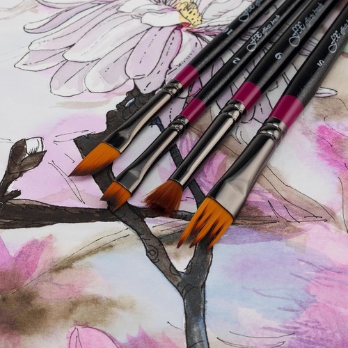 FX Set di Pennelli per Pittura Effetti Speciali Nastro Unico, Multilinea, Angolare Dabber... - Foto 4 di 8