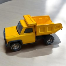Vintage 1970s Buddy L Yellow Dump Truck Pressed Steel Toy