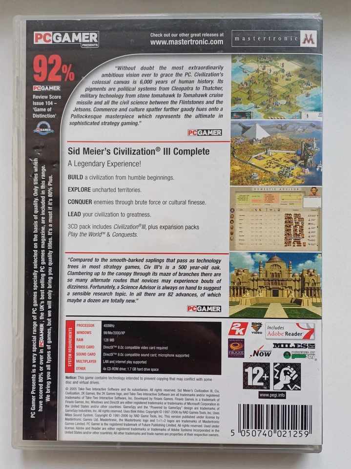 Sid Meiers Civilization III Complete  PC CD ROM Game - Image 2 of 3