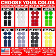 Rubber Dust Screw Hole Cover Plug for Nintendo: New 3DS XL/LL - Black/White/Red