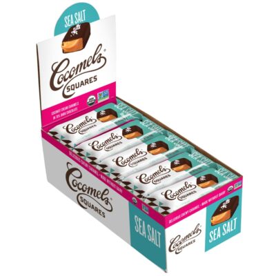 Cocomels Dairy Free Coconut Milk Caramel 15 Pack Dark Chocolate Sea Salt Candy