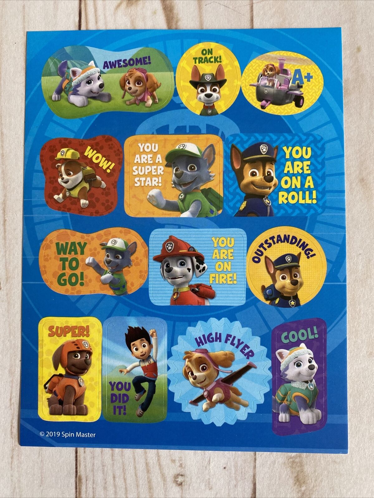 Paw Patrol Stickers Zuma Chase Rubble Rocky Skye Cartoon