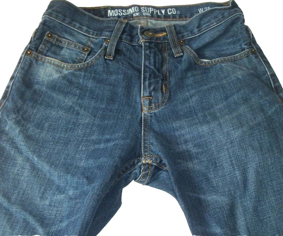 Джинсы Mossimo Supply Company размер 12 для девочек 28 X 30 приталенные джинсовые синие - Изображение 2 из 4