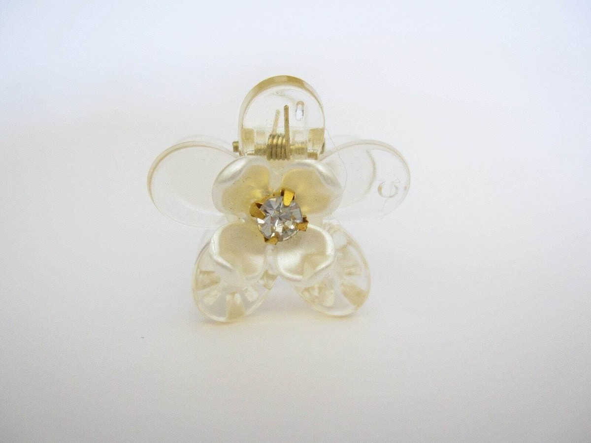 Crystal flower claw hair clip Cherry Blossom Crystal Hair Claw main image 3