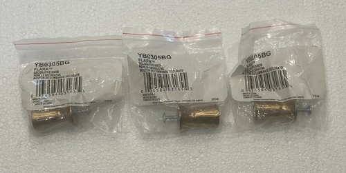 3 Pack Moen YB0305 Flara 15/16" Conical Cabinet Knob Pulls in Brushed Gold READ