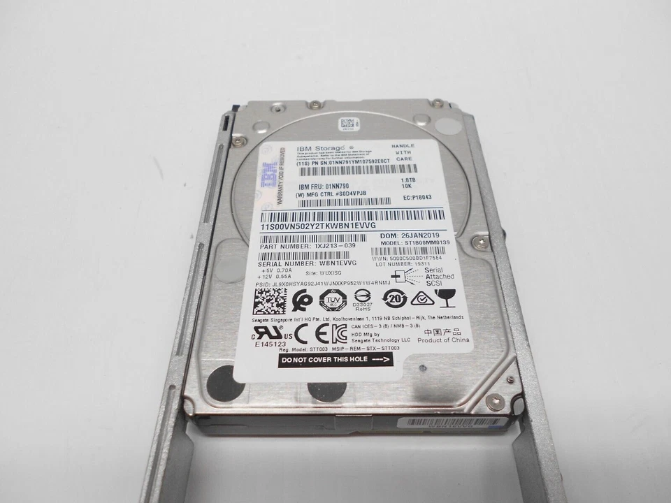 IBM 01NN791 10K 1.8TB 01NN790 Storwize V3700 Storage 2.5" 12G Hard Drive SAS HDD - Image 2 of 3