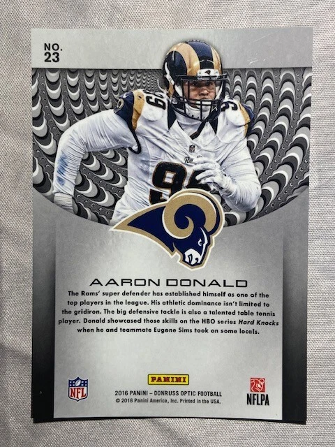 2016 Donruss Optic - Prototype #23 Aaron Donald* - Image 2 of 2