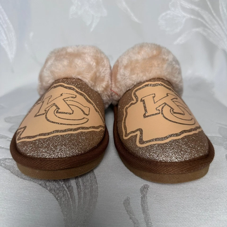 Zapatillas Foco NFL Kansas City Cobre Brillo Forradas Talla Pequeña 5-6 Foto 3 de 4