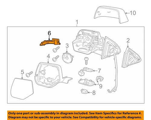 Cadillac GM OEM Escalade Door Side Rear View Mirror-Turn Signal Left 23463301