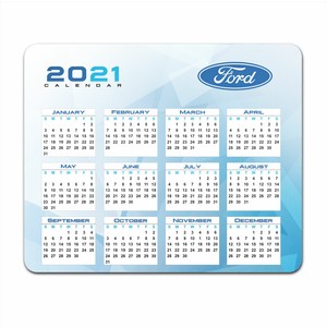 Ford Logo Year 21 Calendar Graphic Pc Mouse Pad Ebay