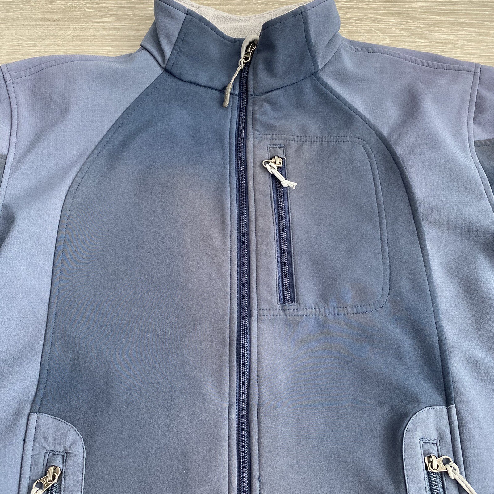 Cabelas Men M Softshell Performance Blue Full Zip… - image 9