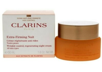 CLARINS EXTRA FIRMING NUIT 1.6 OZ ALL SKIN NIGHT WRINKLE CONTROL NEW BEAUTY NIB