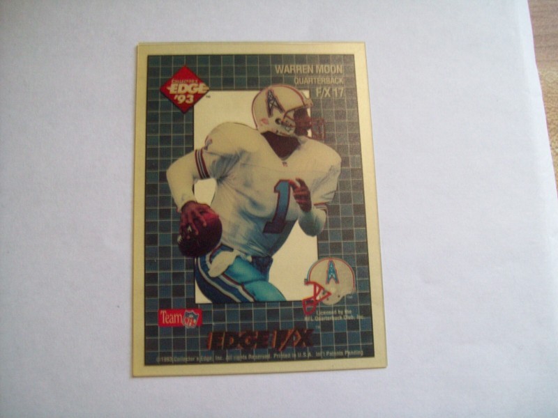 1993 Collector's Edge FX CLEAR #F/X 17 WARREN MOON OILERS *SEE DESCRIPTION* HOF