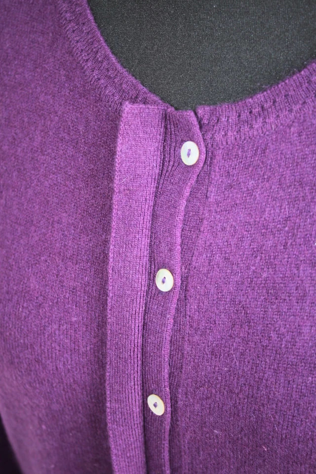 Ronit Zilkha womens purple jumper cardigan 100% cashmere Size M - Image 3 of 4