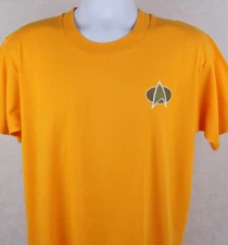 Vintage Screen Stars Star Trek T Shirt Starfleet Badge Size L Single Stitch USA