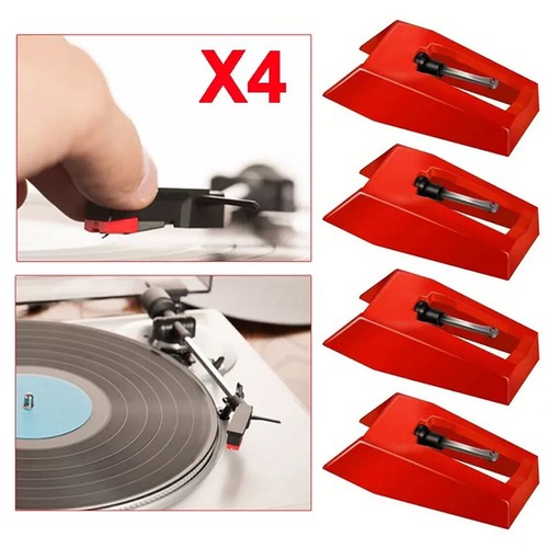 4pcs Record Player Needle Turntable Replacement Stylus for Retro Vinyl Record - Picture 2 of 10